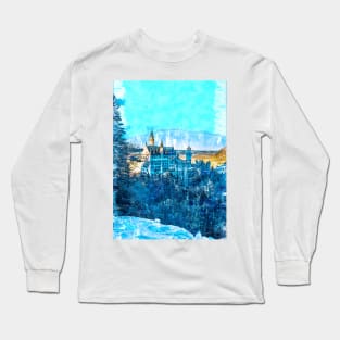 Blue Ice Vintage Castle. For Vintage Castle Lovers. Long Sleeve T-Shirt